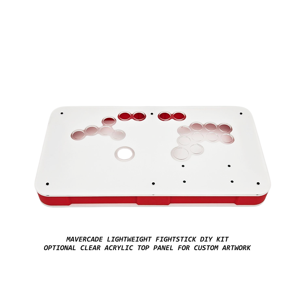 MAVERCADE LIGHTWEIGHT FIGHTSTICK ENCLOSURE KIT - MATTE WHITE LOW PROFILE