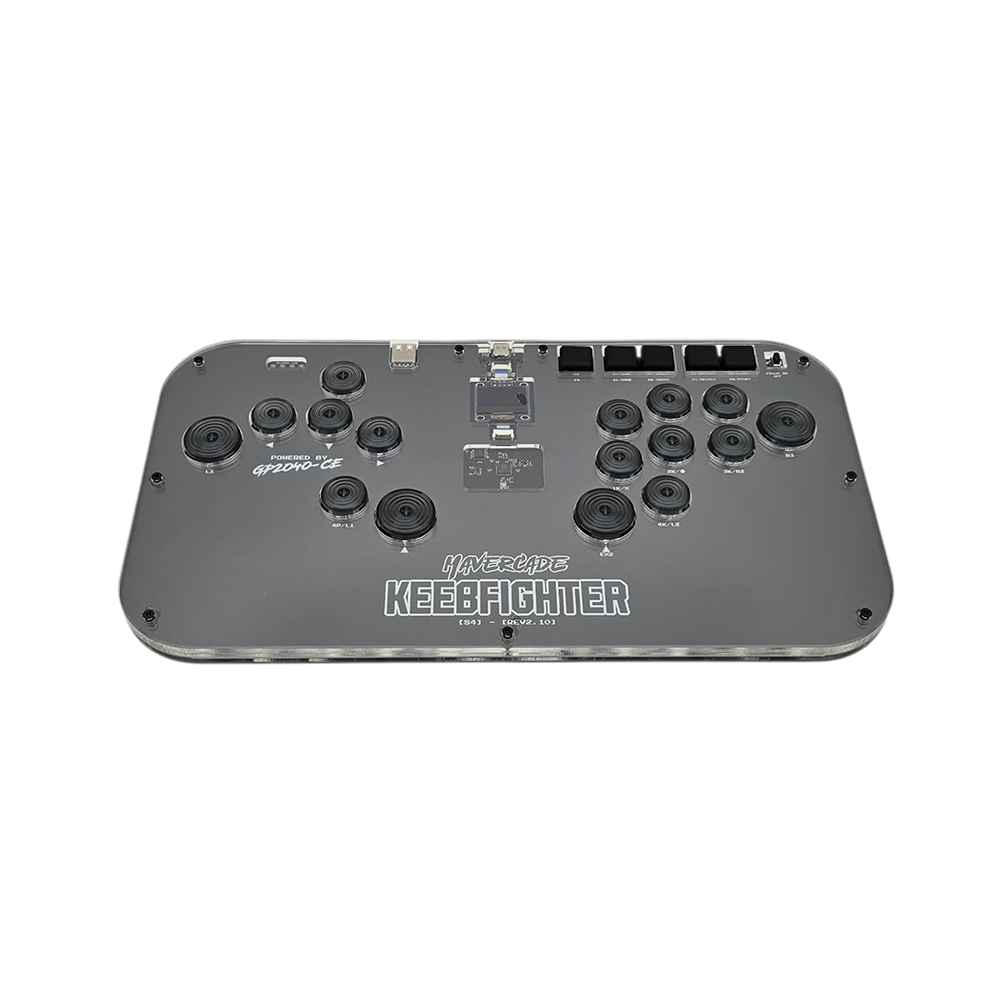Mavercade KeebFighter+S4 Fightstick (Leverless/All Button Controller)