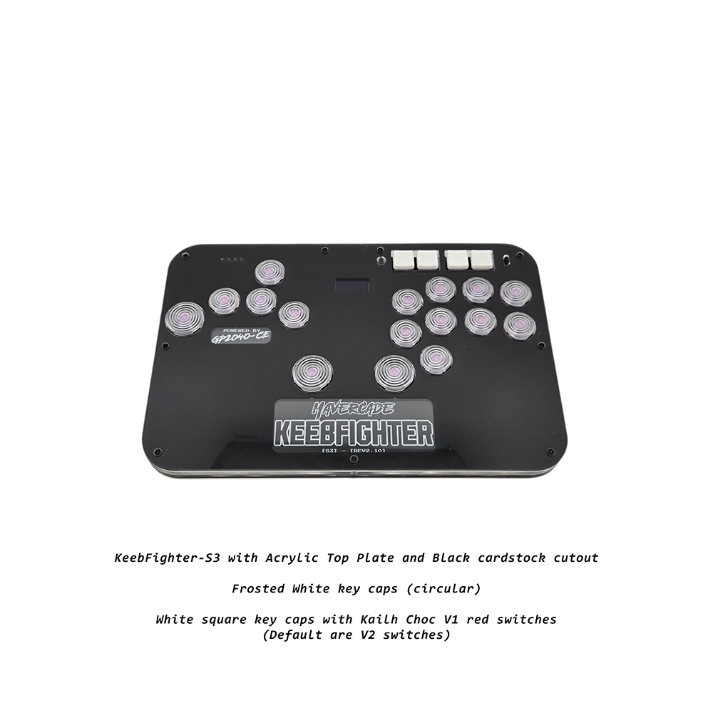 Mavercade KeebFighter-S3 Fightstick (Leverless/All Button Controller)