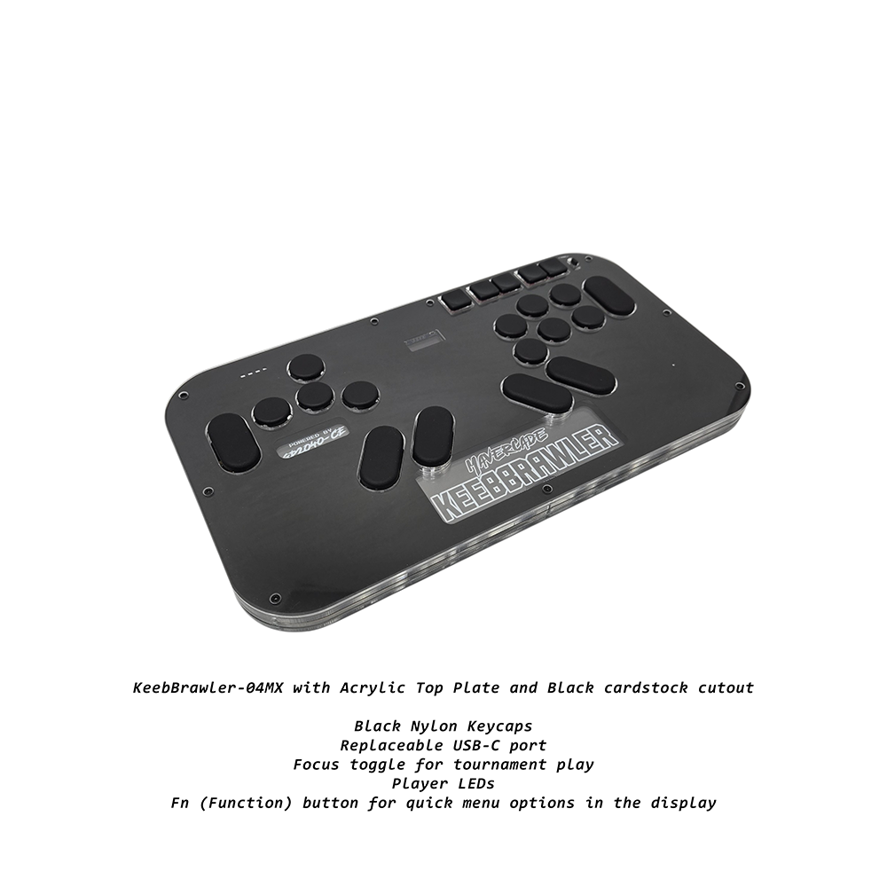 Mavercade KeebBrawler-04MX Fightstick (Leverless/All Button Controller)