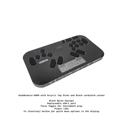 Mavercade KeebBrawler-04MX Fightstick (Leverless/All Button Controller)