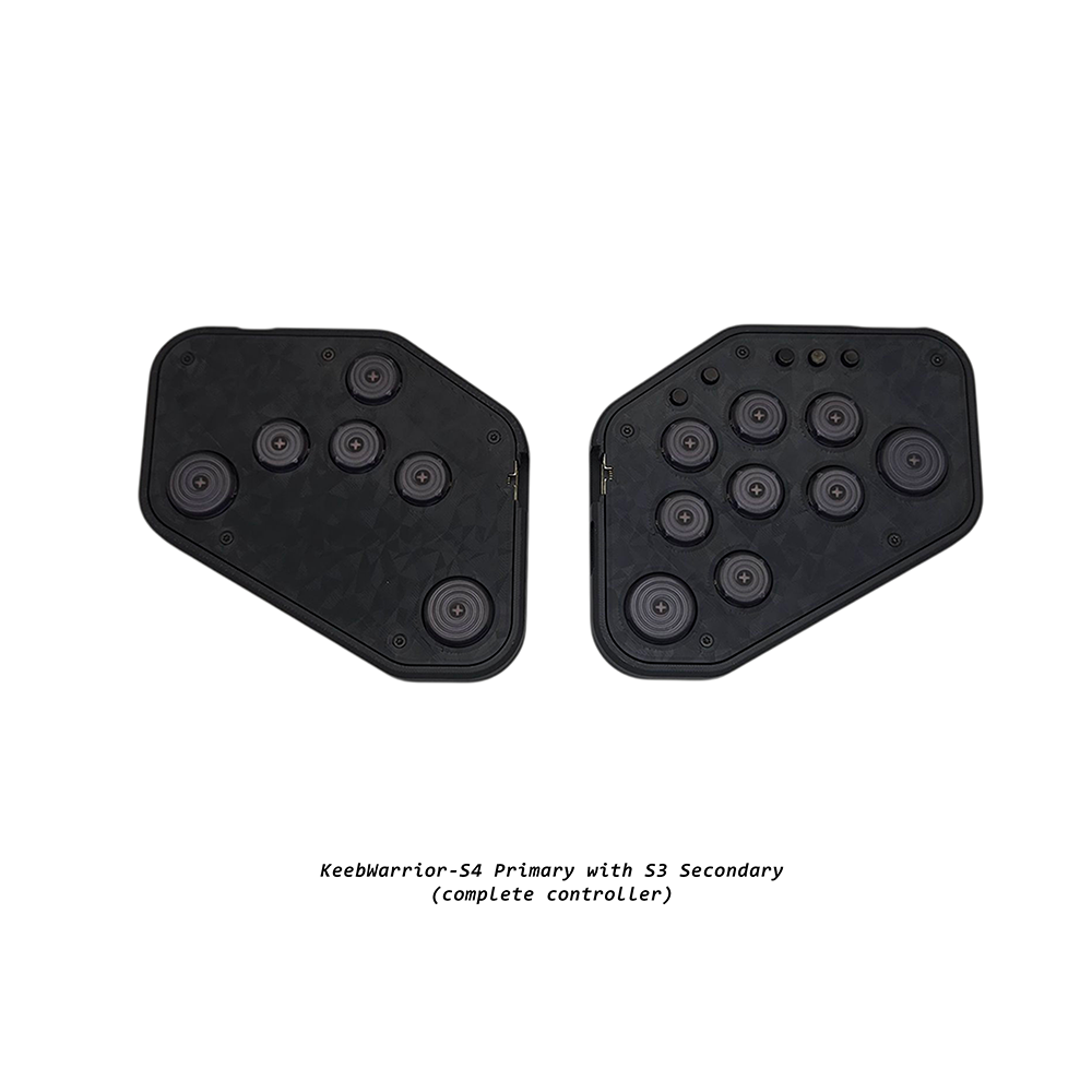 Mavercade KeebWarrior-S4 Primary with S3 Secondary (Split Leverless/All Button Controller)