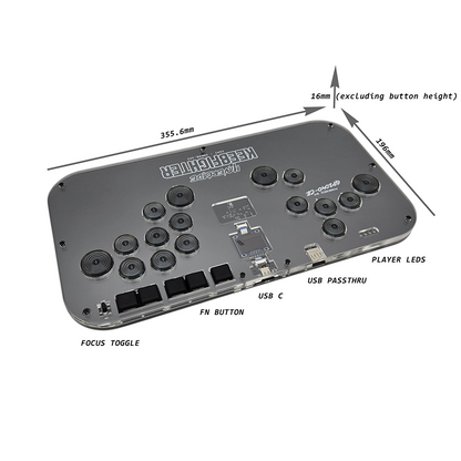 Mavercade KeebFighter+S4 Fightstick (Leverless/All Button Controller)