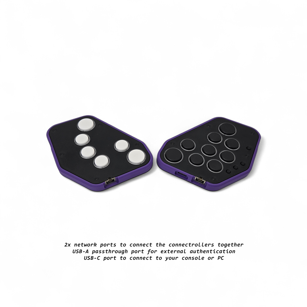 Mavercade KeebWarrior-MS4 (Mirrored/Reversed Split Leverless/All Button Controller)