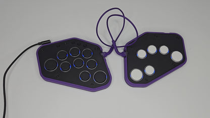 Mavercade KeebWarrior-MS4 (Mirrored/Reversed Split Leverless/All Button Controller)